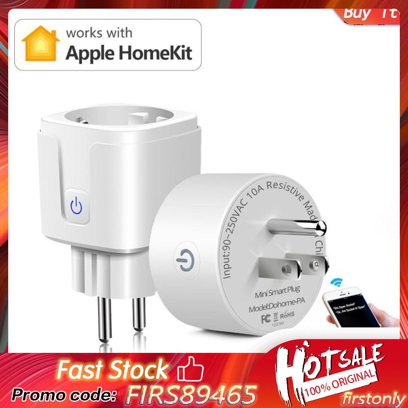 [WELL] Wifi Smart Socket US/EU 100-240V Remote Control Smart Socket For Apple HomeKit APP Monitoring [FV]
