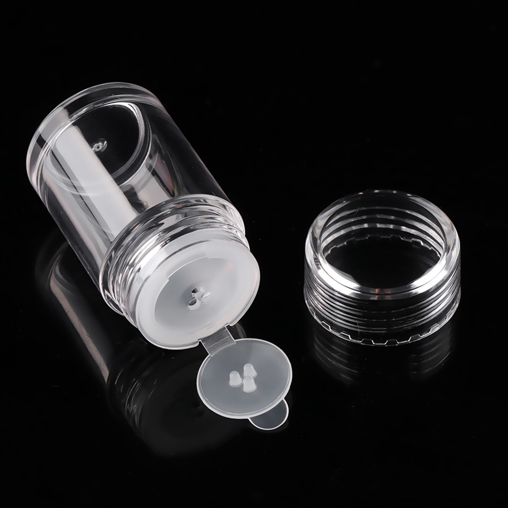 LY 3 Styles Cosmetic Sifter Container 10ml Refillable Bottles Loose Powder Jars Clear Empty Plastic Screw Lid Makeup Tools DIY Bottle