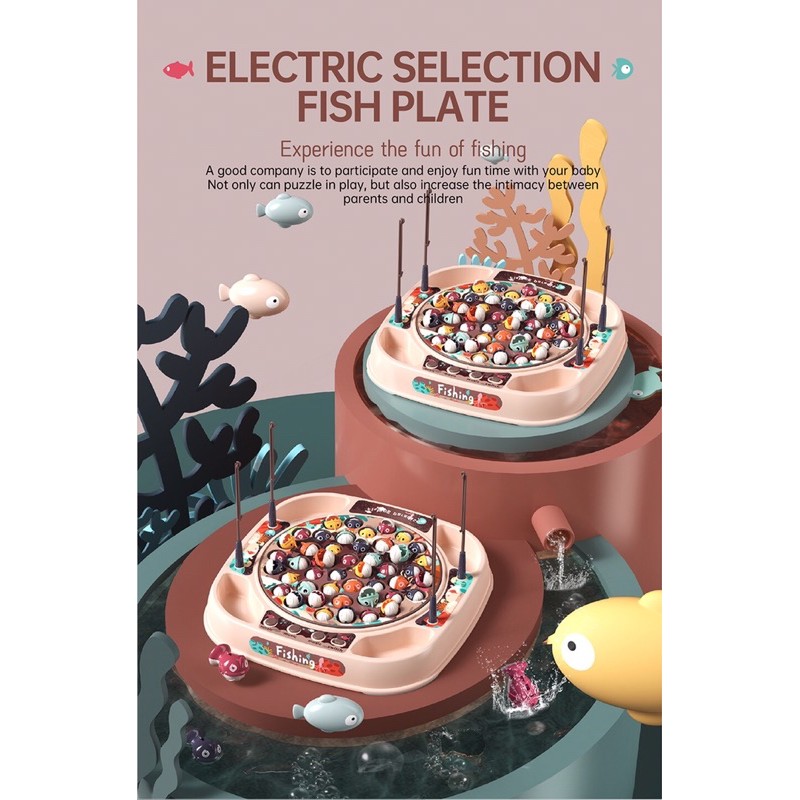 Bộ đồ chơi câu cá nam châm hàng cao cấp tuyệt đẹp có 6 bài nhạc