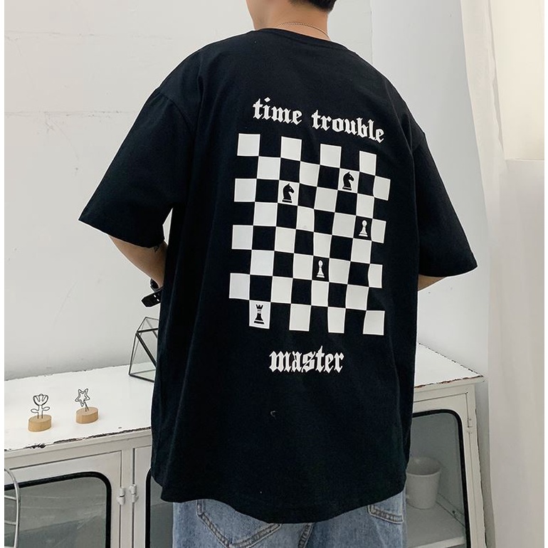 Áo thun tay lỡ nam nữ oversize bàn cờ D127 moonzshop | BigBuy360 - bigbuy360.vn