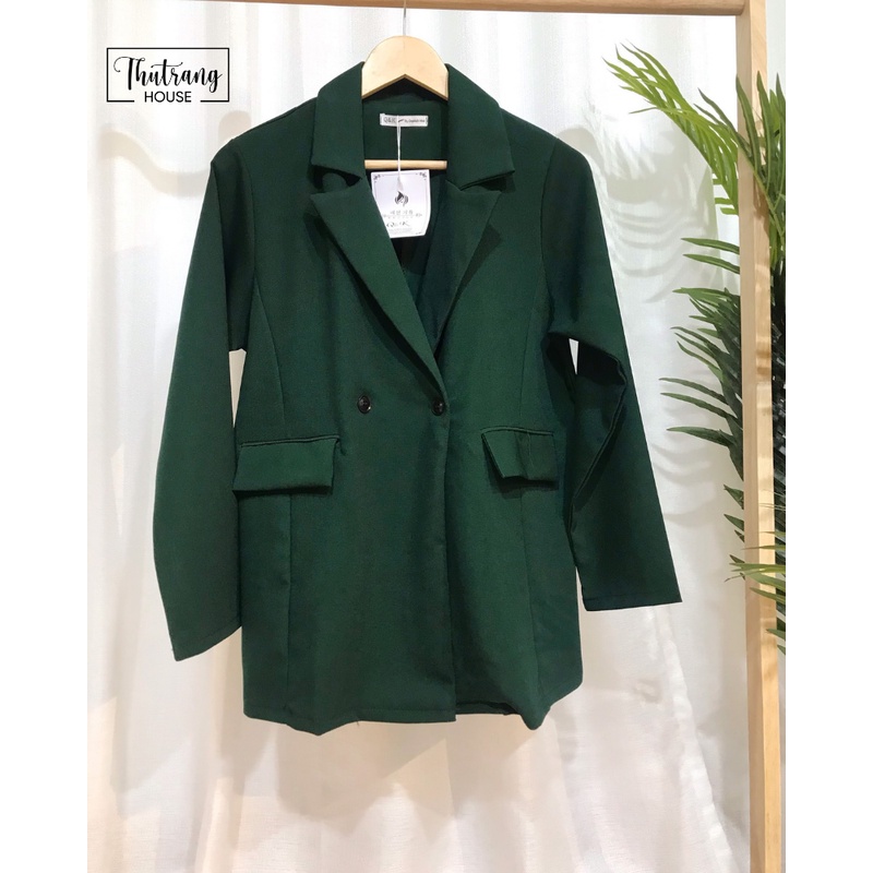 Áo kiểu nữ cổ vest blazer dài tay 1 lớp 2 cúc túi nắp mẫu mới phong cách hàn quốc M02