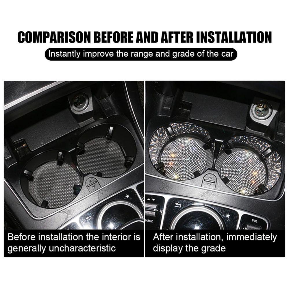 Bộ 2 Tấm Lót Cốc Bằng Silica Gel Chống Trượt Tiện Dụng Cho Xe Hơi