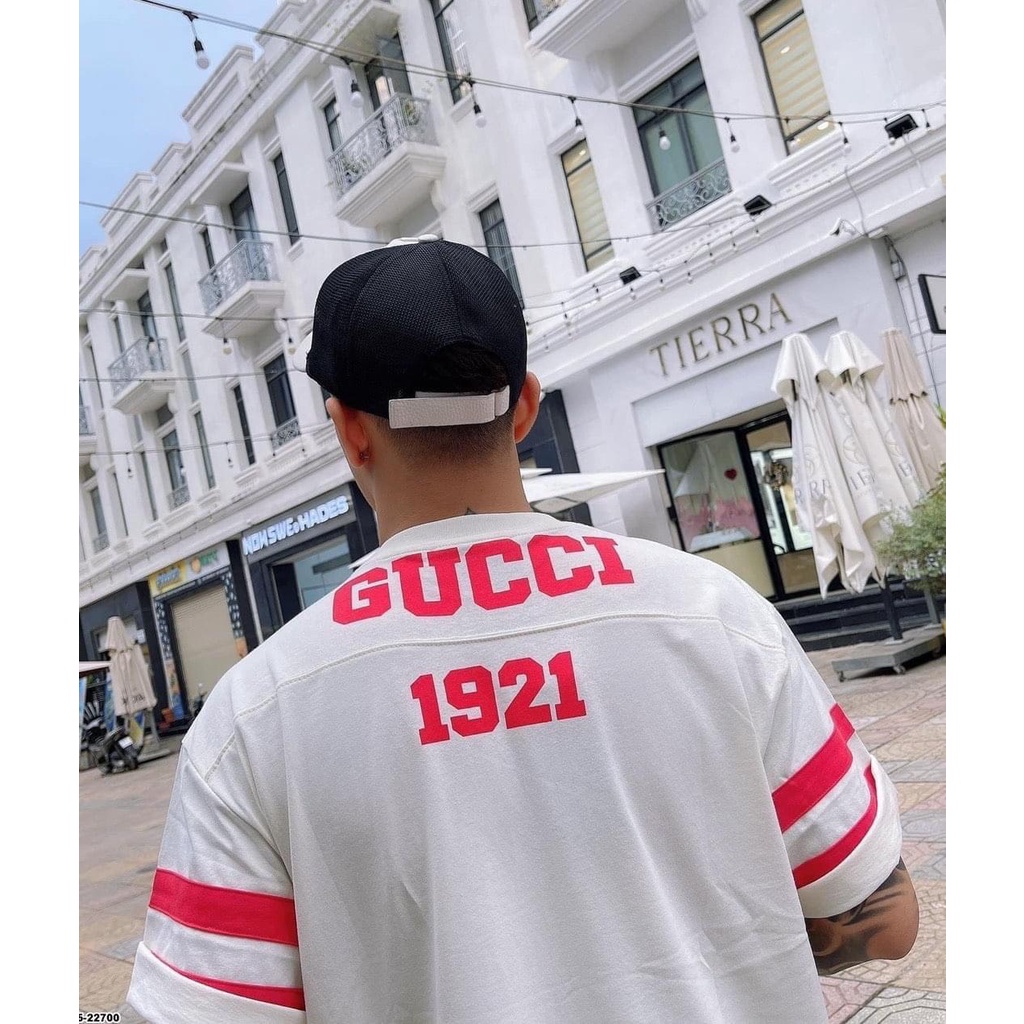 Áo Phông Gucci Đỏ 100 - Chất liệu Cotton Co Giãn 4 Chiều, Form Rộng Thoải Mái