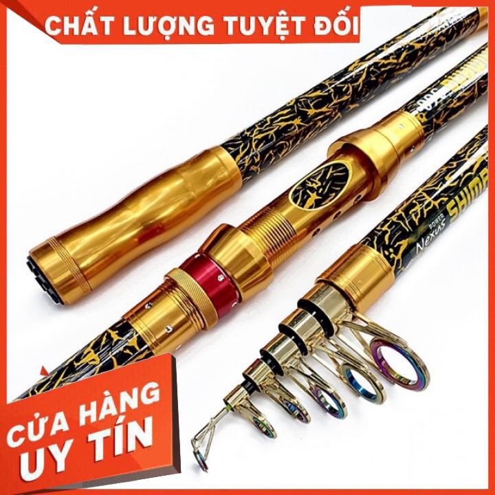 [Siêu Khỏe] Cần Rút SHIMANO Màu Vàng Hoa Siêu Chất Lượng Đủ Size