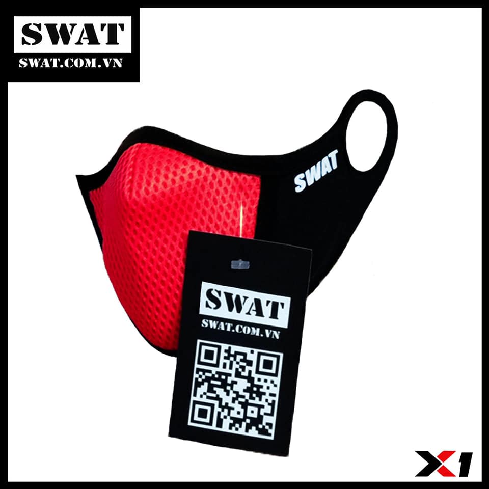 Khăn SWAT X1 đen hồng phối lưới