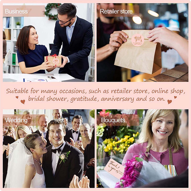 Set 50 Thiệp Chúc Mừng Màu Hồng