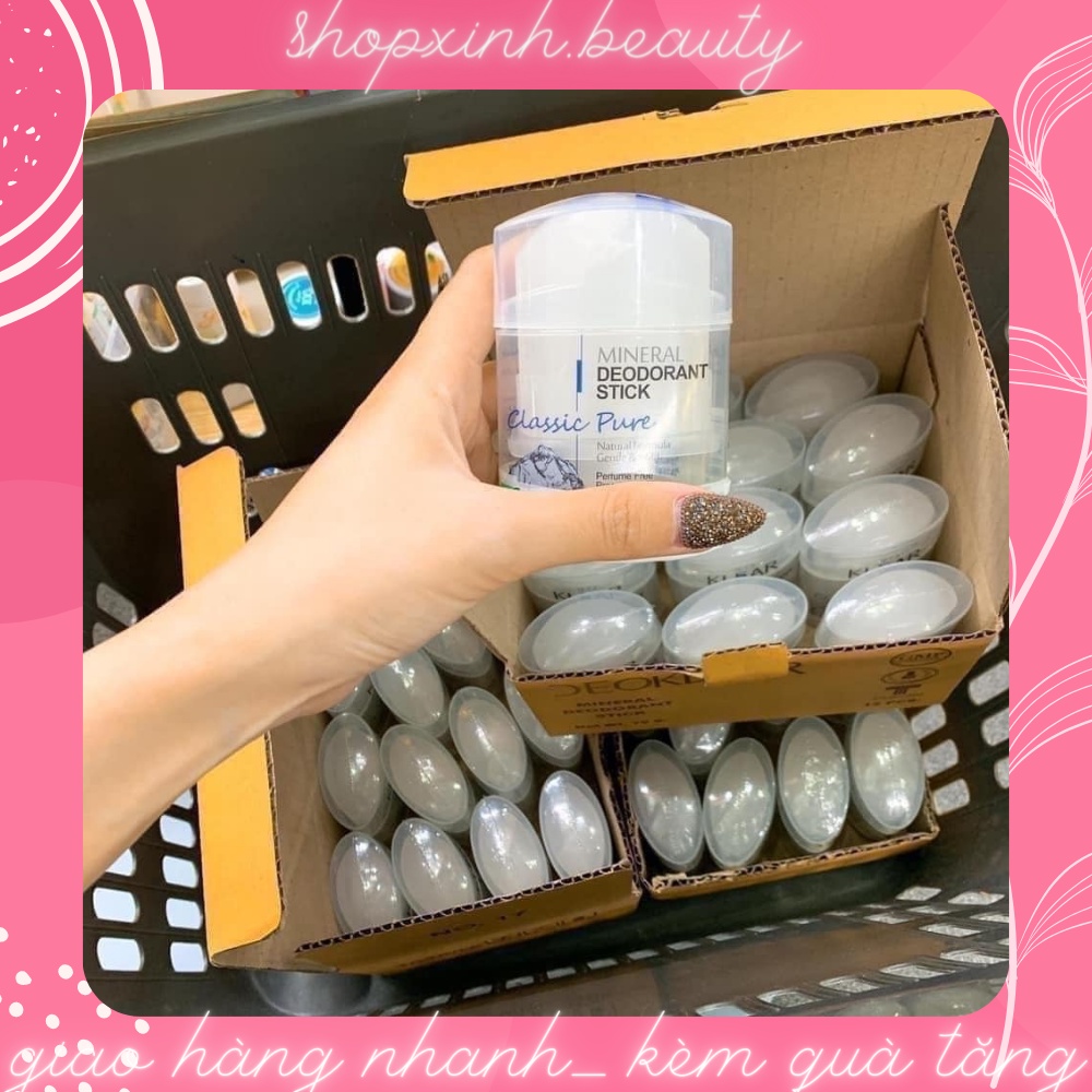 Lăn Đá Khoáng Khử Mùi DEO KLEAR Thái Lan 70g