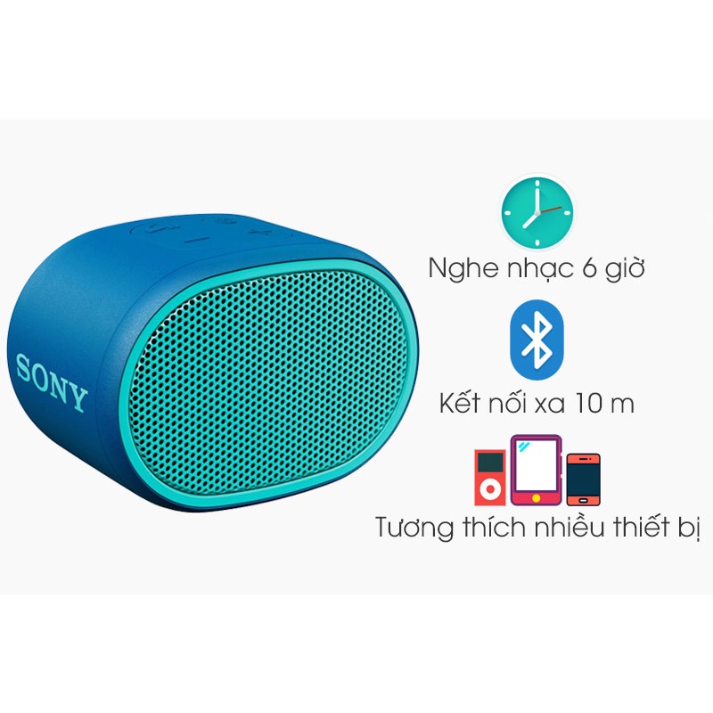 Loa BLUETOOTH Sony SRS-XB01 LOA EXTRA-BASS không dây-Kháng nước chuẩn IPX5 - Kèm dây đeo tay - Pin:6h - 160g