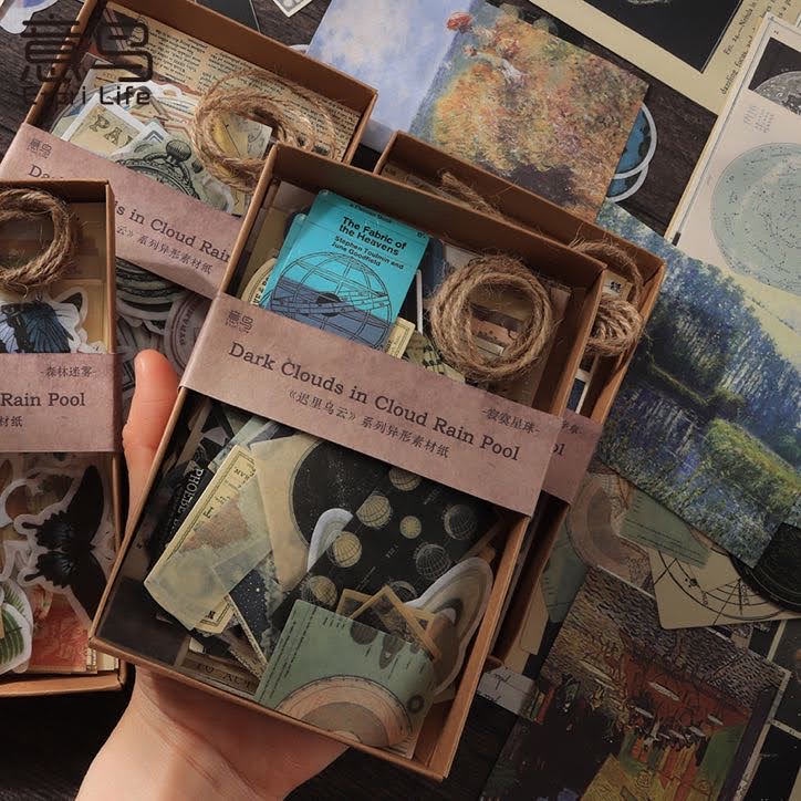 Combo 200 món vintage tổng hợp trang trí sổ journal, bullet journal, junk journal, scrapbook