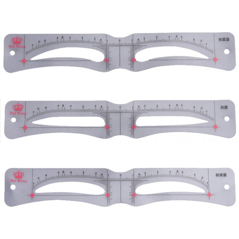 Set 12 Thẻ Khuôn Vẽ Lông Mày Có Thể Tái Sử Dụng Tiện Lợi