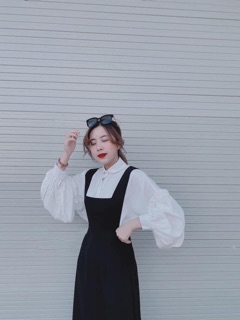 Set yếm 2 món mix áo sơmi siêu hot