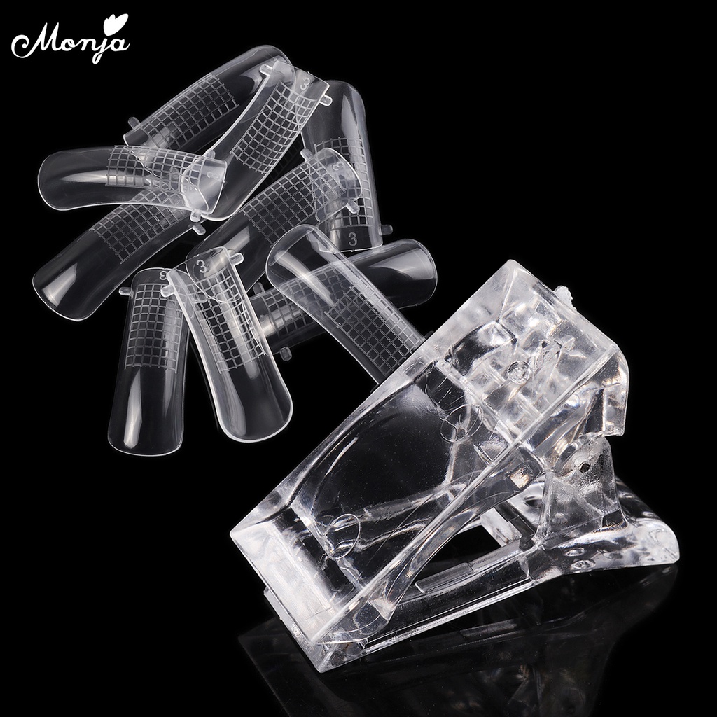 MONJA Sản phẩm làm đẹp móng tay gồm gel UV / dung dịch tẩy móng / móng tay giả + phụ kiện gắn