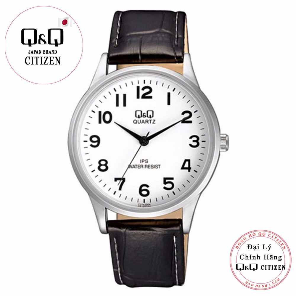 Đồng hồ nam Q&Q Citizen C214J304Y dây da thương hiệu Nhật Bản