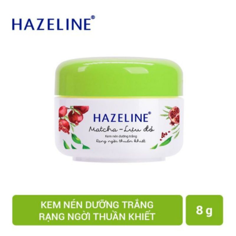 KEM NÉN DƯỠNG TRẮNG HAZELINE MATCHA VÀ LỰU ĐỎ 8G