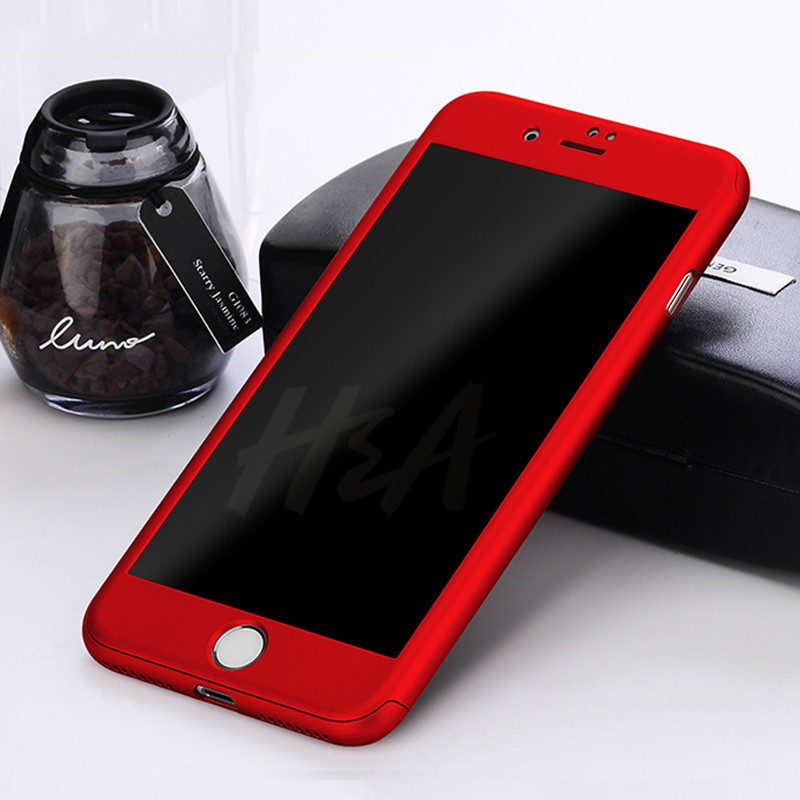 Fashion 360 Full Cover Phone Case For iPhone X XS 7 6 6s 8 Plus PC Protective Cover For iPhone 12Mini XR 11 12 Pro XS Max Case With Glass