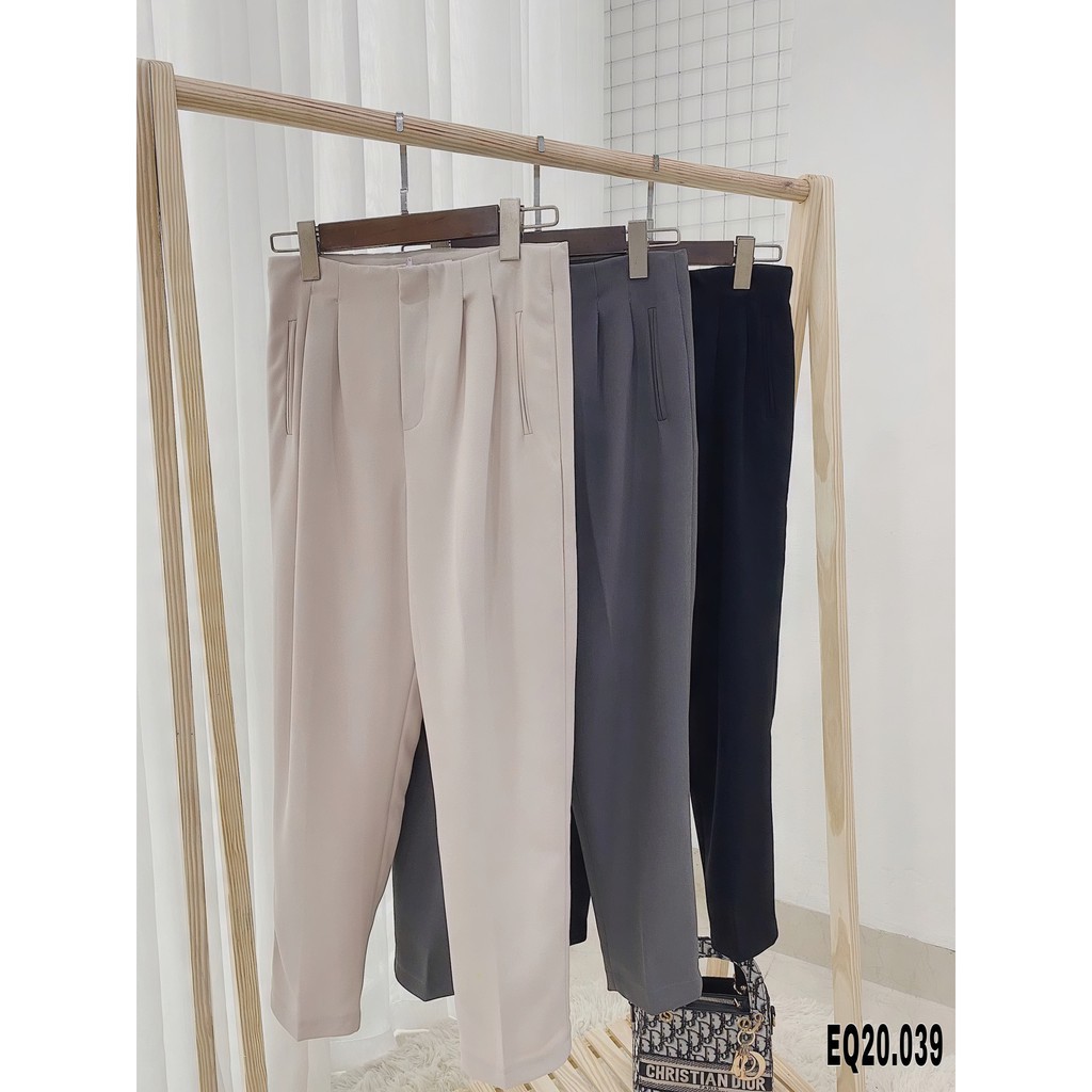 Quần tây âu nữ cạp liền dáng baggy nhẹ, chất liệu tuyết mưa cao cấp thoáng mát ELIMAZ EQ20.039 - Hàn