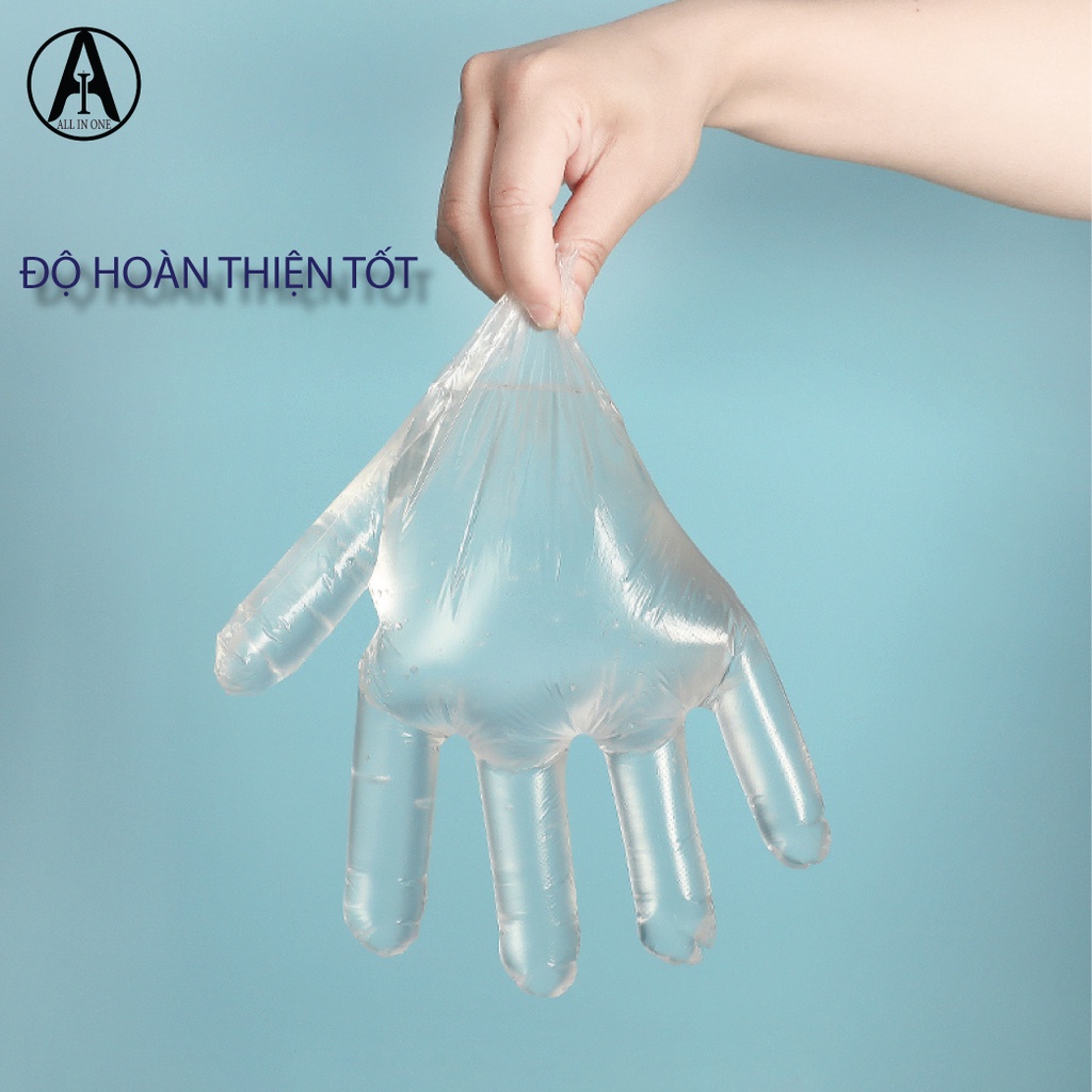 Túi 100 găng tay nilon HDPE Glove – LDPE dùng một lần tự hủy sinh học