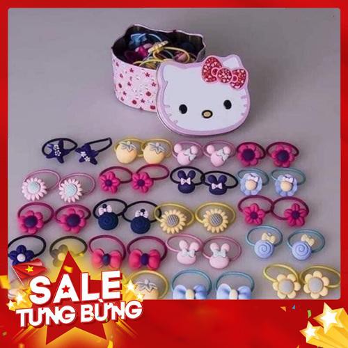 combo/ hộp chun buộc tóc kity cho bé hàng hót