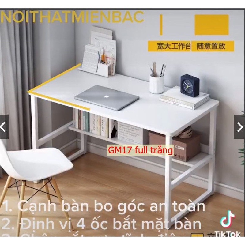 [Mã LIFEBKA5 giảm 10% tối đa 1 Triệu đơn 500k] bàn làm việc chân sắt , bàn học IGA GM17