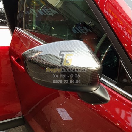 Ốp gương chiếu hậu CARBON Xe mazda CX5, CX-5 2018- 2021, 2022 vân cacbon - Bộ 2 ốp