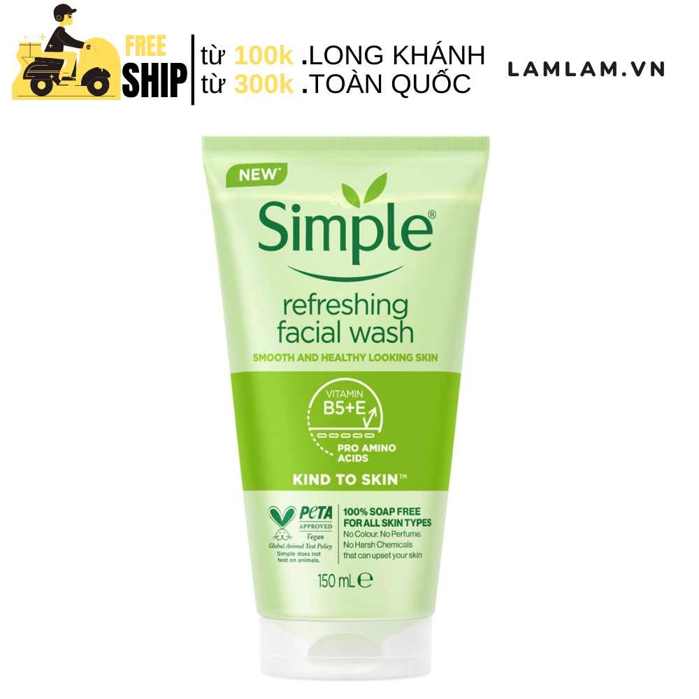 Sữa Rửa Mặt Dạng Gel Simple Refreshing
