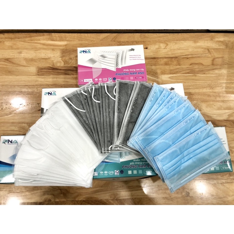 Hộp 50 Khẩu Trang Y Tế 4 Lớp Kháng Khuẩn Phương Nam Anh Đủ Màu