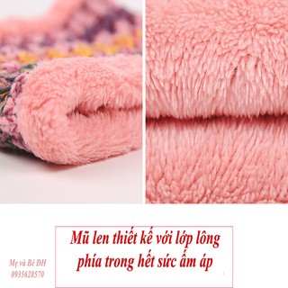Mũ len nữ kèm khăn Hàn Quốc