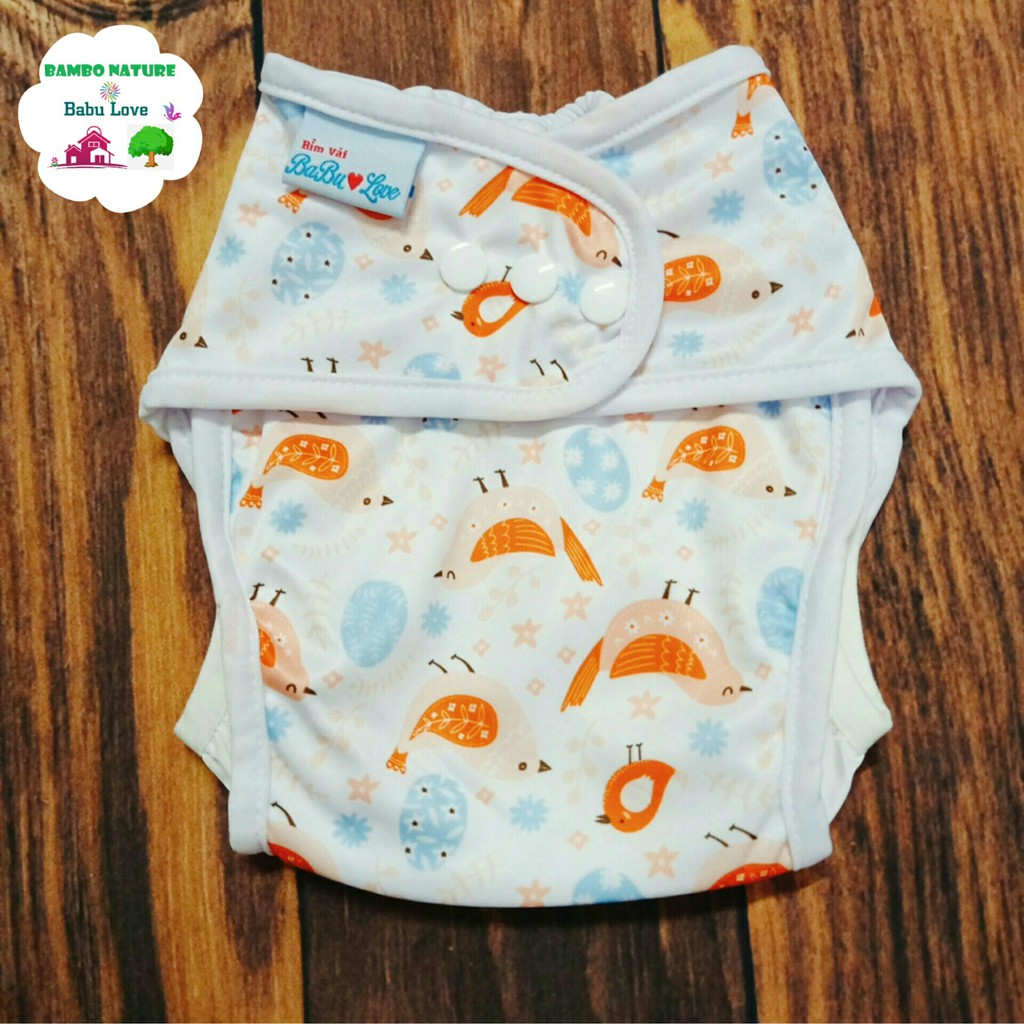 COMBO 5 BỘ BỈM VẢI CHỐNG HĂM BAMBO NATURE BABU LOVE (GỒM 5 QUẦN 10 LÓT) SIZE M, L