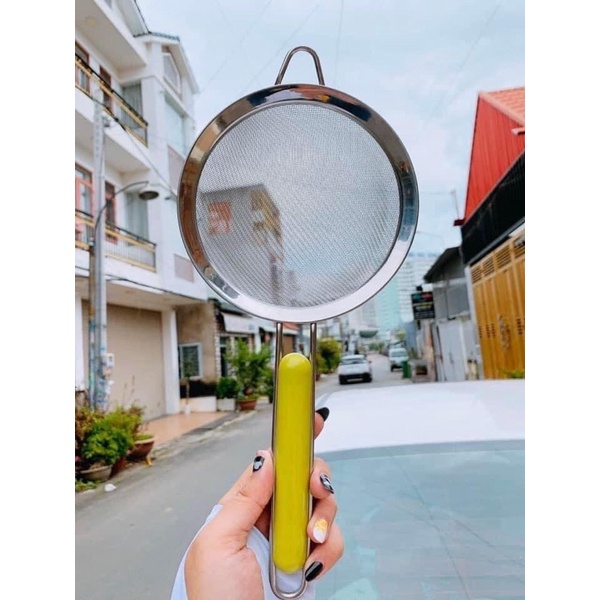 Rây Inox Cán Xanh Lọc Cháo Và Đồ Ăn Dặm Cho bé
