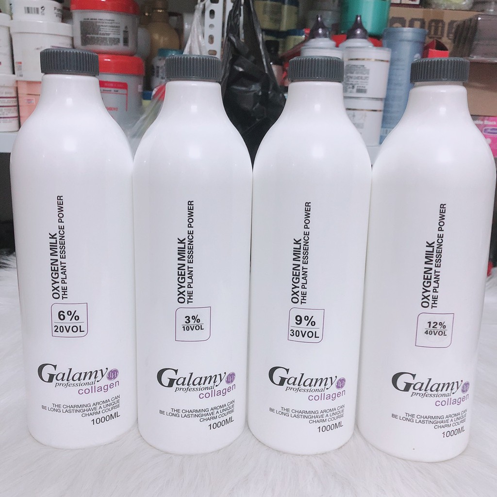 Oxy Trợ Nhuộm Tóc Cao Cấp Galamy 1000ml Hair Dye Cream Hair Oxygen Milk