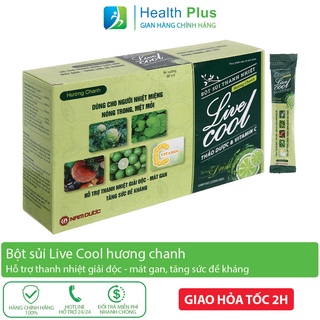 Bột sủi thanh nhiệt Livecool Nam Dược hương chanh hộp 10 gói x 7gr - Live cool