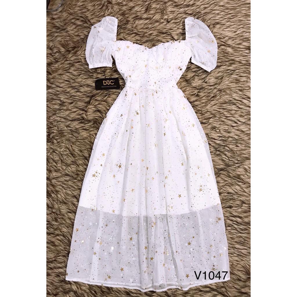 [ xả kho ] MiD Đầm maxi trắng V1047 Mie Design ảnh thật