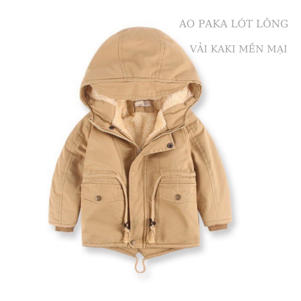 ÁO PARKA LÓT LÔNG CỪU parka cao cấp cho bé mũ lông lót lông siêu mềm mịn CHO BÉ TRAI GÁI [1980]