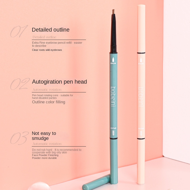 Chì kẻ mày 2 trong 1 / chì kẻ mày / không thấm nước, không thấm mồ hôi, lâu trôi, không dễ phai, Chì kẻ mày siêu mảnh hai đầu / chì kẻ mày tích hợp