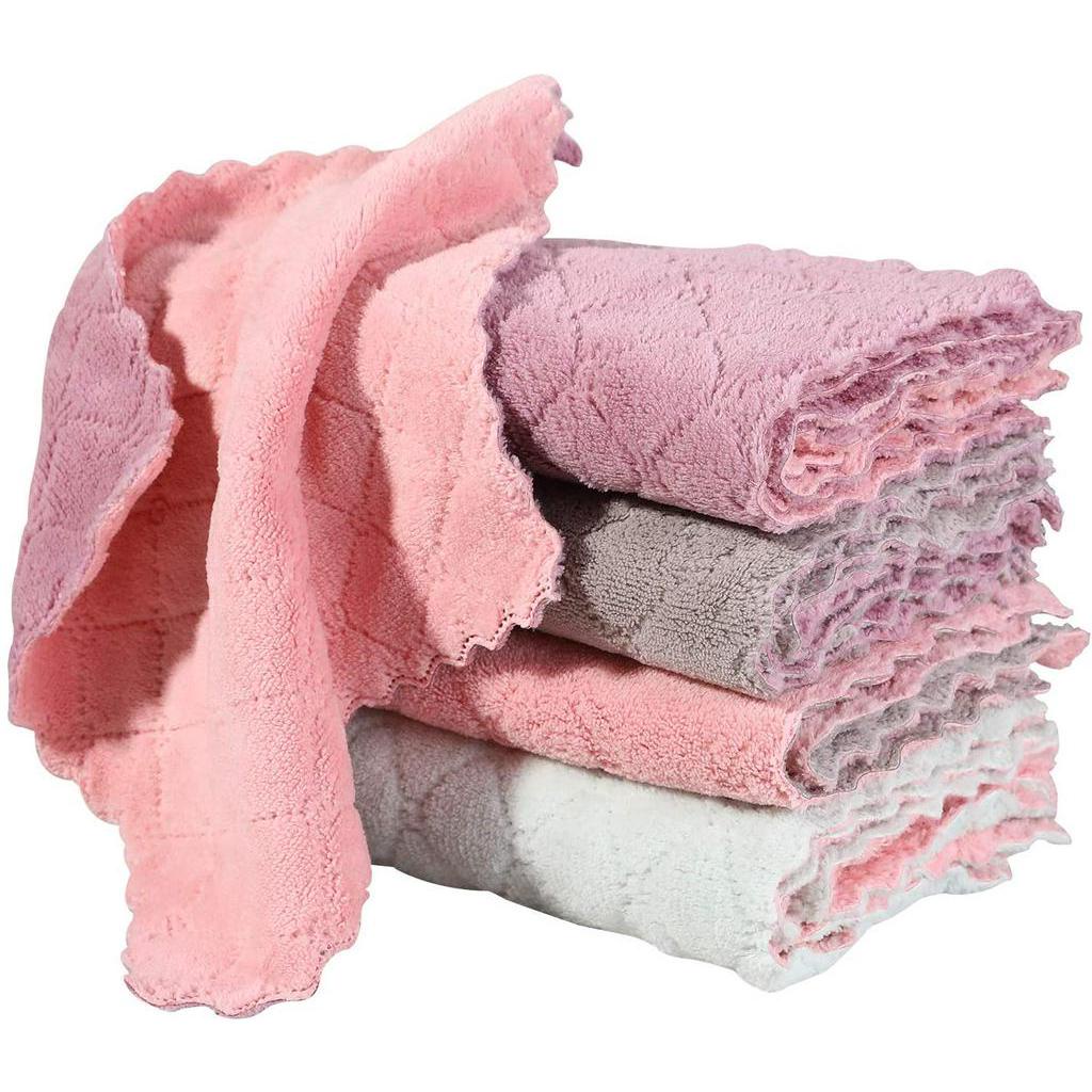 1/ 5 Khăn lau bát đĩa vải dày siêu thấm hút 30 x 30 cm