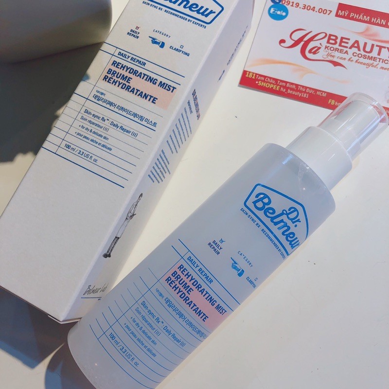 Xịt khoáng dưỡng ẩm phục hồi da mặt cấp ẩm Hàn Quốc The Face Shop Dr Belmeur Daily Repair Rehydrating Mist 100ml | BigBuy360 - bigbuy360.vn