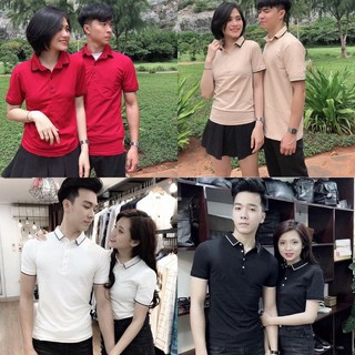 Áo thun nam nữ polo 100% Coton co giãn 4 chiều Hàng Cao cấp Nhiều màu Nhiều mẫu