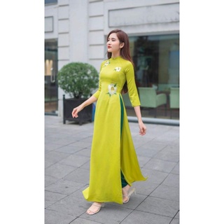 😍Áo dài cách tân 4 tà hồng nhẹ nhàng cho nàng tiểu thư sang chảng😍