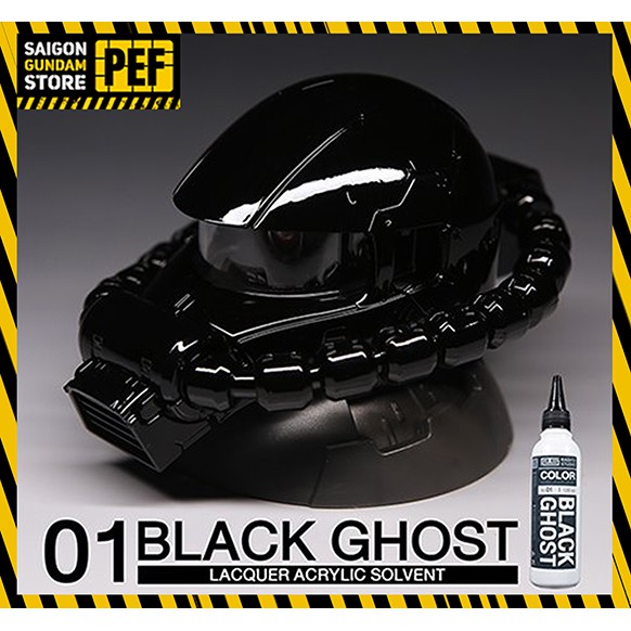 Sơn Raditz Black Ghost PLUS Đen bóng 60ml&amp;120ml