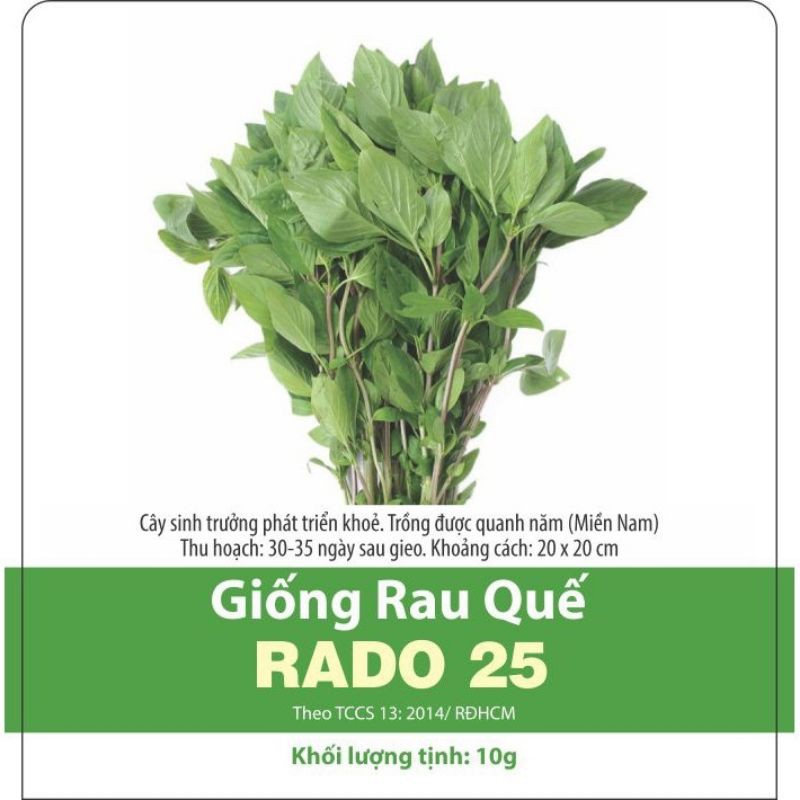 Hạt giống rau Quế_ Gói 10gr