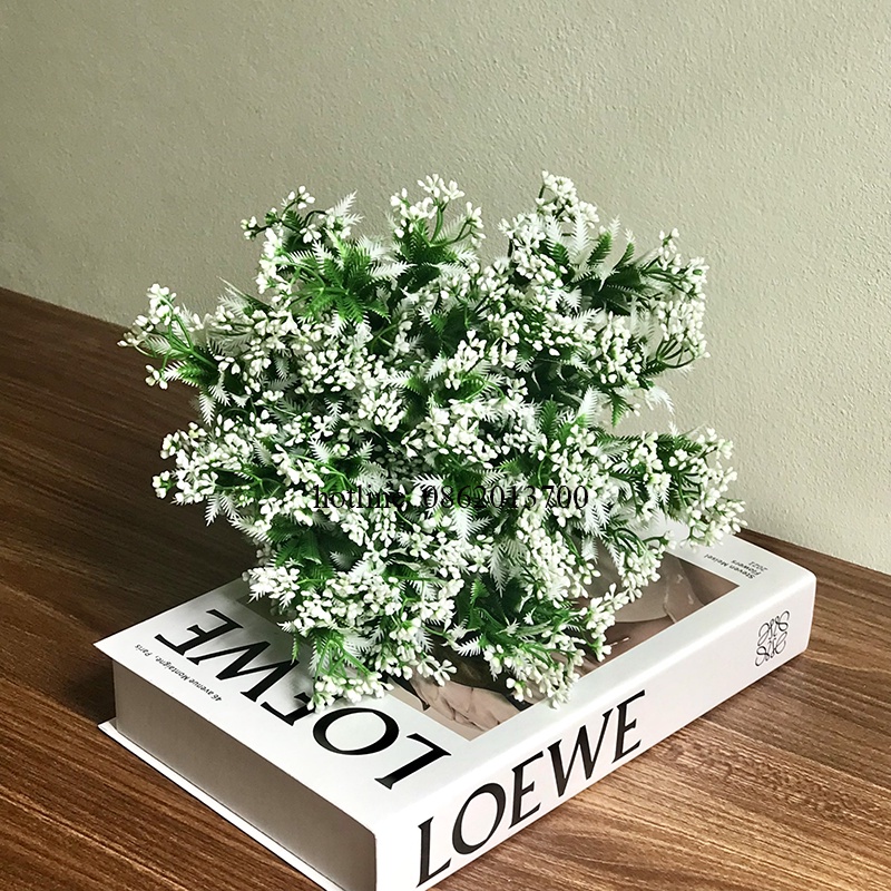 Cành Giả- Cành Điểm Hạt Gạo 32cm 7 Nhánh Nhỏ Nhắn, Xinh Xắn Trang Trí Đơn Giản, Tinh Tế