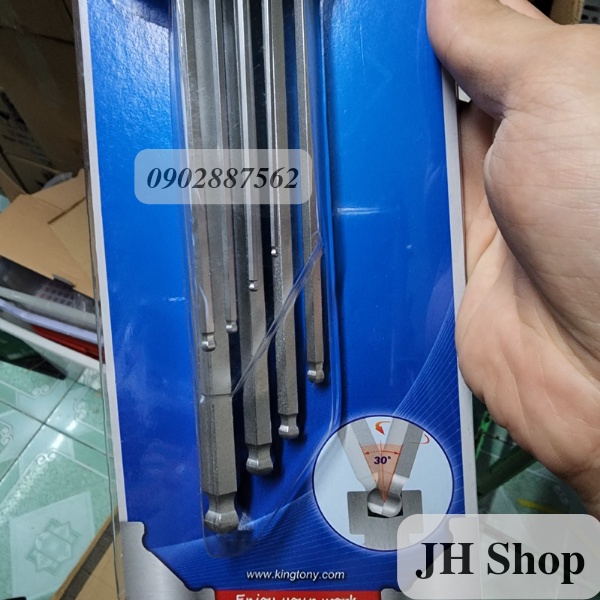 bộ lục giác bi kingtony 8 chi tiết hệ mét 20108MR (2-10mm)
