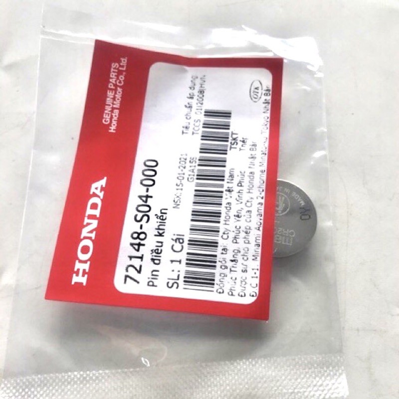 Pin chìa khoá smartkey CR2032 chính hãng HONDA