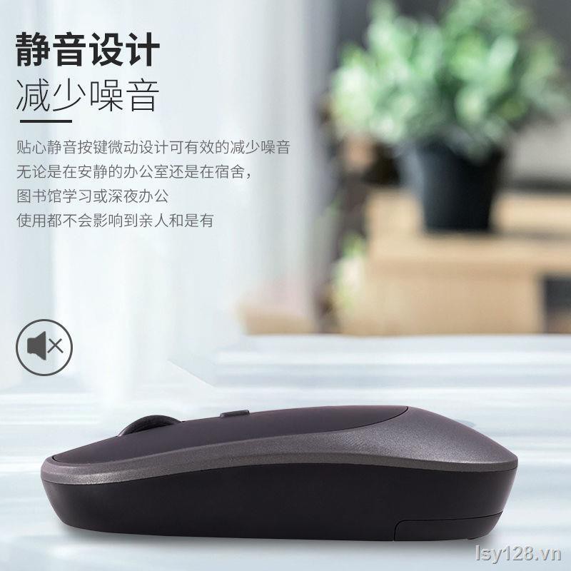 ﹍❣Tắt tiếng Chuột Bluetooth không dây có thể sạc lại Lenovo Huawei Xiaomi Máy tính Apple xách tay Dell dễ thương và phổ thông