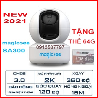 Camera giám sát Magicsee SA300 Cmos 3.0 Độ phân giải 2K