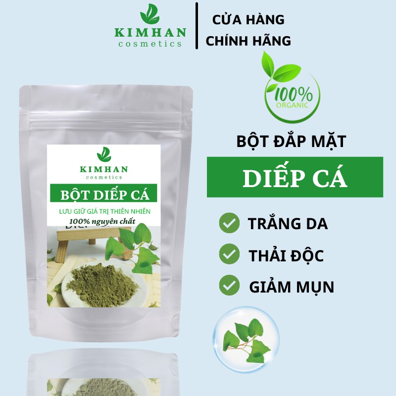 100gr Bột Diếp Cá Sấy lạnh nguyên chất Organic - Handmade