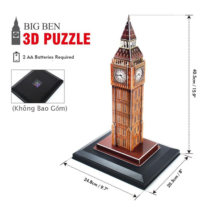 Bộ đồ chơi mô hình giấy - Tháp đồng hồ Big Ben