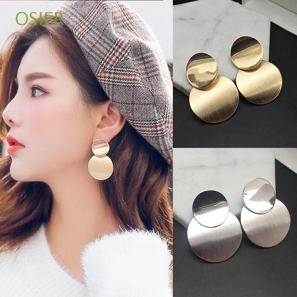 Đôi khuyên tai phối 2 hình tròn thời trang cho nữ