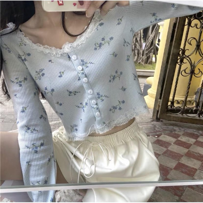 Áo cardigan croptop