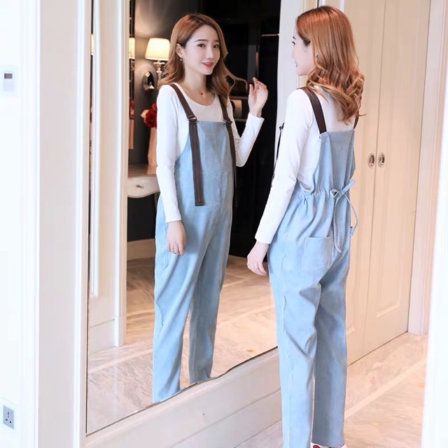Sét quần yếm bầu hàng quảng châu❤️sẵn yếm hồng sỉ M❤️
